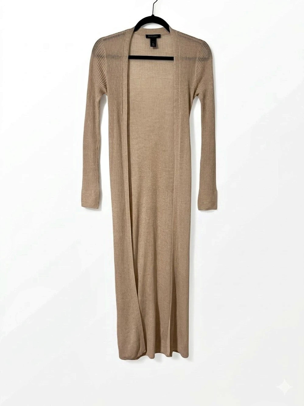 White House Black Market Longline Open Front Cardigan in Brown Size Small Like
